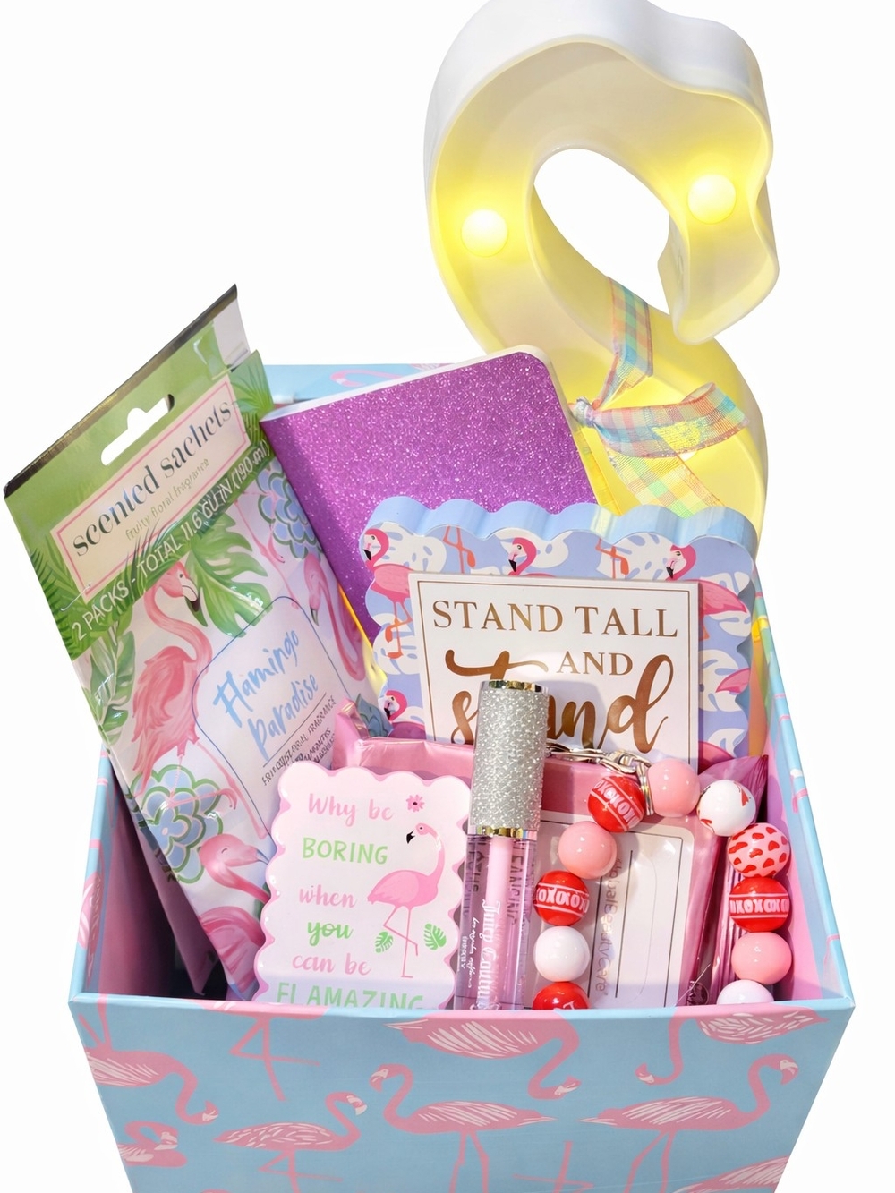 Amazing Flamingo Themed Gift Box With JUICY COUTURE Lippie.